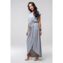 Сукня FLFashion Asti ППА 2133 48-50 сіре повсякденне довге максі: Довжина рукава Короткий
