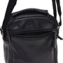 Мужская сумка через плечо Borsa Leather черная (K101b-black): Фактура Зернистая, Матовая