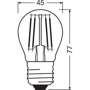 Лампа светодиодная Osram LED P60 5.5W (806Lm) 2700K E27 филамент