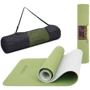 Коврик для фитнеса Cornix TPE 183 x 61 x 0.6 cм для йоги и фитнеса XR-0008 Green/Grey
