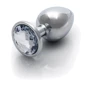 Металлическая анальная пробка Ouch! Heart Gem Silver - Diamond, М