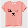 Футболка H&M 6101117 110-116 см коралловая