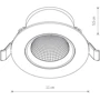 Точковий світильник Nowodvorski 10552 Egina LED: Кількість ламп, шт 1