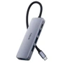 Адаптер WIWU Adapter Alpha 541BC USB-C to 3xUSB+USB3.0+PD 100W Grey