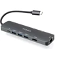 Адаптер Vinga Adapter USB-C to HDMI+RJ45+3xUSB3.0+SD+TF+PD100W (VHYC8): Цвет серый
