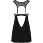 Сорочка бэби-долл с кружевом на груди Obsessive Donna Dream babydoll XS/S Black