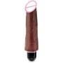 Реалистичный вибратор King Cock 8'' Vibr Stiffy, 21х6 см, коричневый