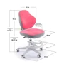 Детское кресло ErgoKids Mio Classic Pink (арт.Y-405 KP): Max высота сиденья, см 57