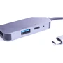 Адаптер Zamax Adapter USB-C to USB-C+HDMI+USB 3.0 Silver: Цвет серебристый