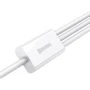 Кабель Baseus USB Cable to Lightning/microUSB/USB-C Superior Series Fast Charging 3.5A 1.5m White (CAMLTYS-02): Длина 1.5 м