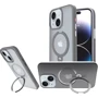 Чехол для iPhone Mobile Case Metal Buttons with MagSafe HQ Ring Grey for iPhone 15