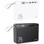 Зовнішній акумулятор Hoco Power Bank 75000mAh J94 Overlord PD 20W 22.5W Black: Особливості Компактний розмір, швидка зарядка, З дисплеєм