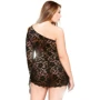 Кружевное мини платье с ассиметрией и стринги Fantasy Lingerie, Xl/ХХl