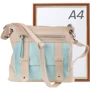 Женская сумка через плечо Laskara бежевая (LK-10238-cream-blue): Фактура Матовая, Зернистая