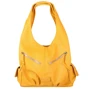 Женская сумка хобо Laskara желтая (LK-10239-yellow)