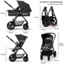 Универсальная коляска 3 в 1 Kinderkraft Moov 2 Pure Black (KSMOOV02BLKEV00) фото 14