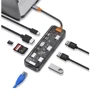 Адаптер WIWU Adapter Cyber 8in1 USB-C to 3xUSB3.0+HDMI+RJ45+USB-C+SD/MicroSD Space Gray: Интерфейс подключения USB-C