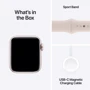 Apple Watch SE 2 2023 40mm GPS Starlight Aluminum Case with Starlight Sport Band - M/L (MR9V3) UA фото 8