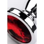 Анальная пробка с кристаллом Toyfa Metal Silver anal plug red gem
