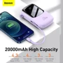 Внешний аккумулятор Baseus Power Bank 20000mAh Qpow Display Quick Charging 20W Purple (PPQD-H05)