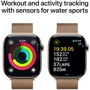 Apple Watch Series 10 42mm GPS + Cellular Gold Titanium Case with Gold Milanese Loop (MX083)