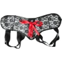 Трусы для страпона Sportsheets - Plus Grey & Black Lace Corsette Strap On