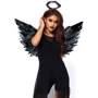 Крылья черного ангела Leg Avenue Angel Accessory Kit Black (крылья, нимб)