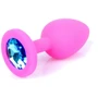 Анальная пробка Boss Series - Jewellery Pink Silicon PLUG Medium Light Blue (BS6400085)