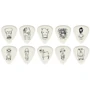 Медіатор Набор медиаторов PLANET WAVES PW1CWH6-10JS JOE SATRIANI PICKS WHITE (HEAVY): Форма медіатора Standard