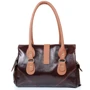 Женская сумка саквояж Laskara коричневая (LK-DD233-choco-cognac): Страна производитель Греция