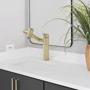Смеситель для раковины Lefton 360° Rotatable Single-Hole Bathroom Faucet-BF2208 Brushed Gold: Длина излива, см 20