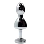 Анальная пробка Wooomy Lollypop Double Ball Metal Plug Blue S