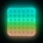 Игрушка-антистресс Pop-It Sibelly Квадрат Светится в темноте (SB-PPIT-SQL-GD)