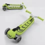 Самокат трехколесный Best Scooter складной алюминиевый руль, 4 колеса PU со светом Light green (102320): Тип тормоза ножной