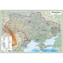 Україна. Загальногеографічна м-б 1:1 500 000 настінна ламінована на планках