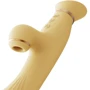 Вибратор с подогревом и вакуумной стимуляцией клитора Zalo - ROSE Vibrator Lemon Yellow