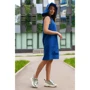 Сарафан FLFashion Сандра ФСС 3085 46 синій повсякденний до середини стегна: Склад льон