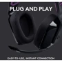 Наушники Logitech G535 Lightspeed Wireless Gaming Headset Black : Время работы, ч 33