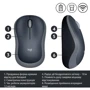 Мышь Logitech Wireless M185 Grey ( 910-002258): Эргономика симметричная для левшей