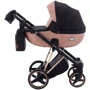 Универсальная коляска 2 в 1 Adamex Mimi Polar (Pink Gold) BR604 черный (люрекс) - медный (принт) кожа (выдавленная точка): Количество блоков 1