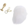 Анальна пробка Кролячий хвіст LOCKINK SEVANDA White Bunny-Tail Anal Rose-shape Plug