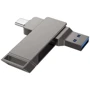 USB-флешка Hoco 128GB UD15 Clever Dual USB 3.2/Type-C Gray: Максимальная скорость чтения, МБ/с 200