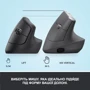 Мышь Logitech Lift Vertical Ergonomic Wireless/Bluetooth Graphite (910-006473): Вес 125 г