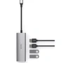 Адаптер WIWU Adapter Alpha 440 USB-C to 4xUSB Space Grey: Интерфейс подключения USB-C