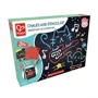 Набор для рисования Hape Трафареты с мелом (E1068)