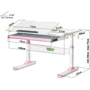 Комплект S ErgoKids TH-310 Pink парта + тумба (TH-310 + BD C3_PINK): Ширина столешницы, см 100