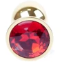 Анальная пробка с кристаллом BOSS of TOYS Boss Series - Jewellery Gold PLUG Red S, BS6400019