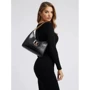 Женская сумка хобо GUESS STEPHI HOBO черная (HWCB7875020-BLA): Фактура Глянцевая, Под змею