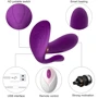 Вибромассажер с анальным и клиторальным стимулятором, и подогревом BOSS Remote wearable vibrator Purple (BS561007-2)