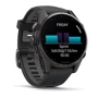 Смарт-часы Garmin Fenix 8 AMOLED 43mm Sapphire Carbon Grey DLC with Black/Pebble Grey Silicone Band (010-02903-21): Время работы до 10 дней
